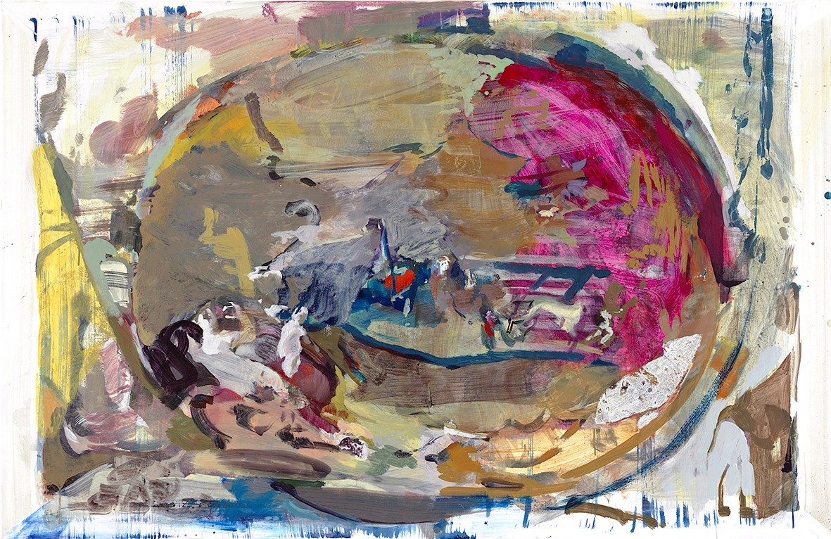 Desarming XVII, 2019, Öl und Wasser auf Leinwand, 110 x 170 cm